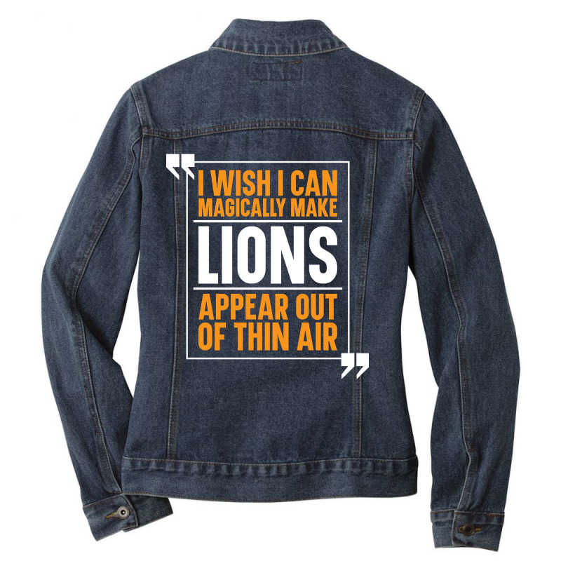 Lion Animal Wildlife - Lioness Big Cat Lion Ladies Denim Jacket by gaugebayou45 | Artistshot