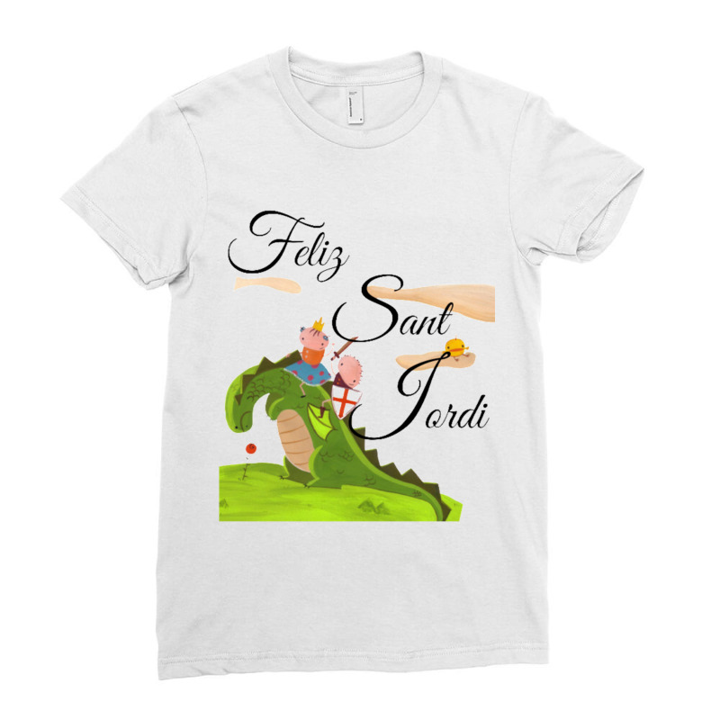 Sant Jordi Ladies Fitted T-Shirt by RONALDPOYNTER | Artistshot