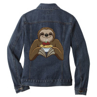 Limited Edition Sloth Spaghetti Meat Balls Ladies Denim Jacket | Artistshot