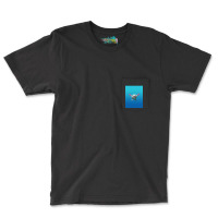 Axolot Smiling Swimming In Caribbean Blue Water Pocket T-shirt | Artistshot