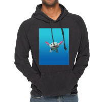 Axolot Smiling Swimming In Caribbean Blue Water Vintage Hoodie | Artistshot