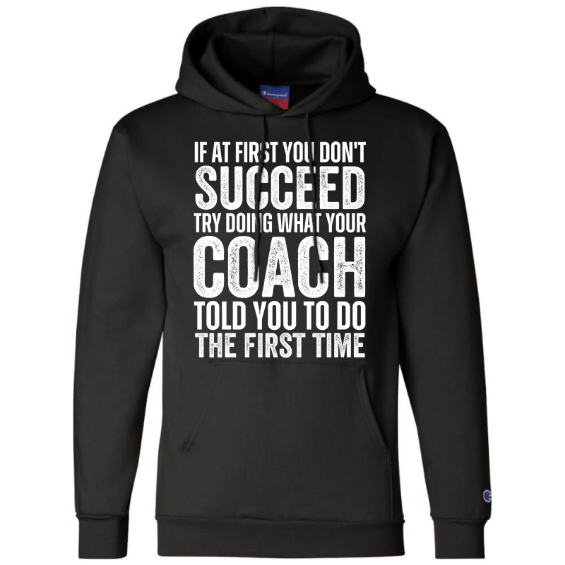 If At First You Don't Succeed Try Doing What Your Organizer Told You T Champion Hoodie by trampolinnervous53 | Artistshot