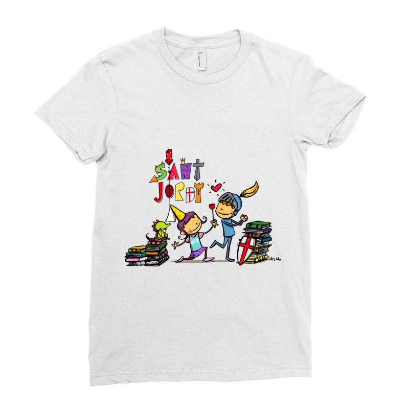 Sant Jordi   (5) Ladies Fitted T-Shirt by RONALDPOYNTER | Artistshot