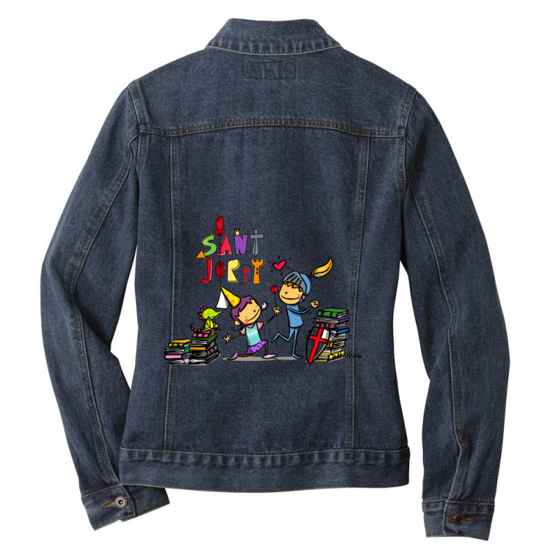 Sant Jordi   (5) Ladies Denim Jacket by RONALDPOYNTER | Artistshot