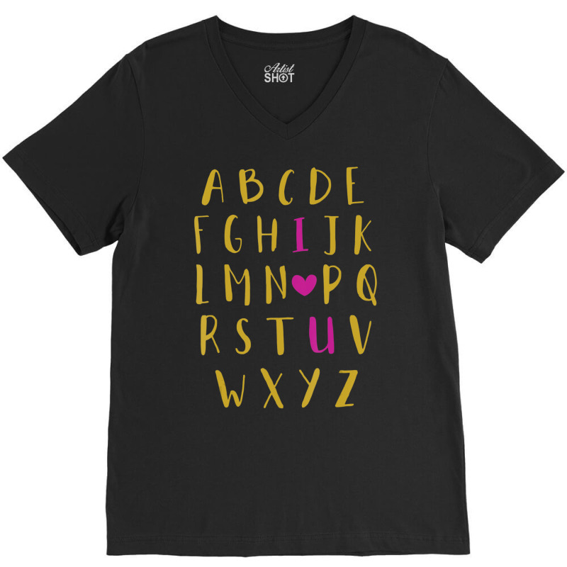 Hot Trend Love Alphabet Letters You Hearts Day Valentines Day V-Neck Tee by Karyn Love | Artistshot