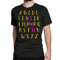 Hot Trend Love Alphabet Letters You Hearts Day Valentines Day Classic T-shirt | Artistshot