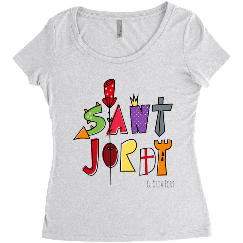 Sant Jordi   (6) Women's Triblend Scoop T-shirt by RONALDPOYNTER | Artistshot