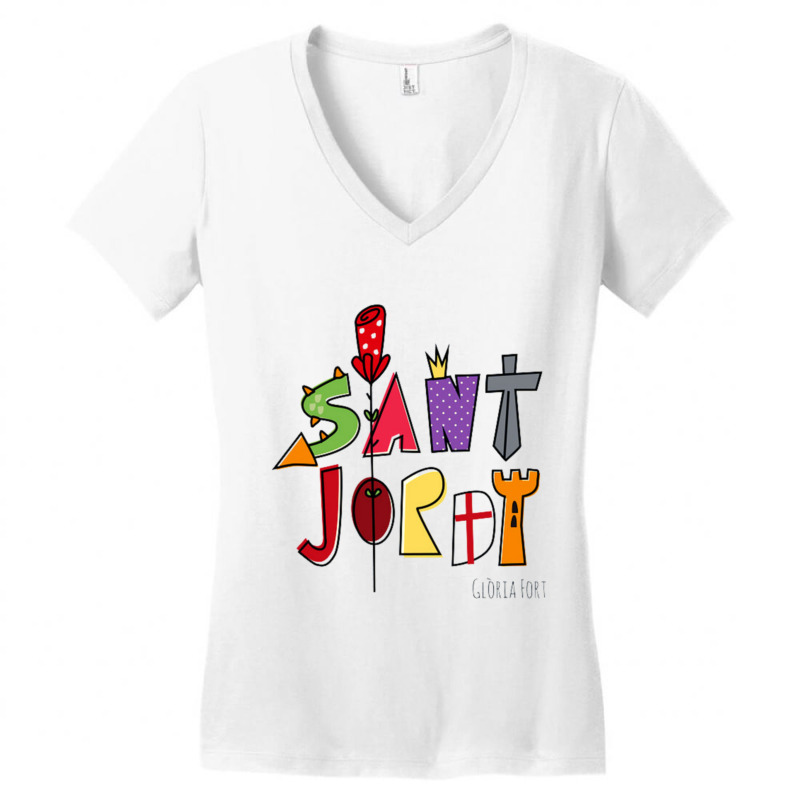 Sant Jordi   (6) Women's V-Neck T-Shirt by RONALDPOYNTER | Artistshot