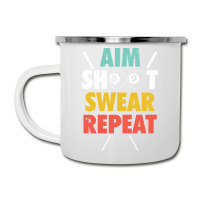 Aim Shoot Swear Repeat - Billiards Camper Cup | Artistshot