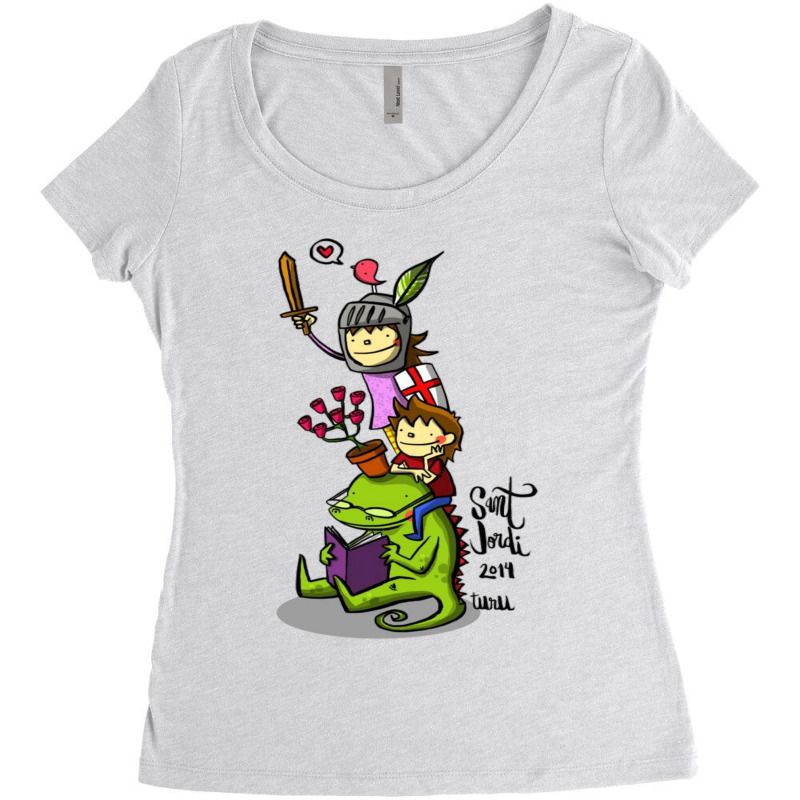 Sant Jordi Women's Triblend Scoop T-shirt by RONALDPOYNTER | Artistshot