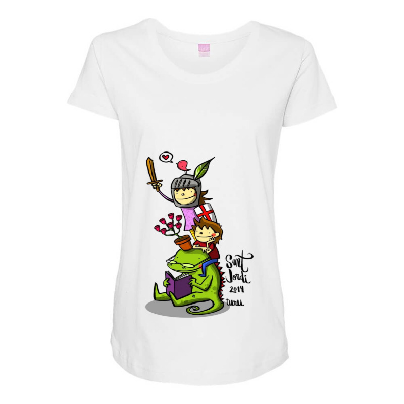 Sant Jordi Maternity Scoop Neck T-shirt by RONALDPOYNTER | Artistshot