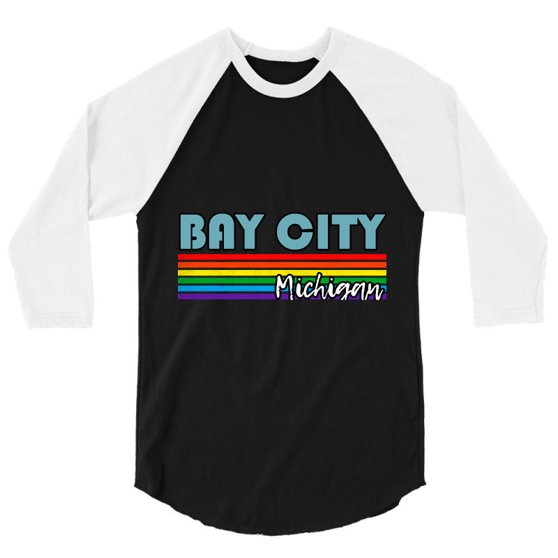 Bay City Michigan Pride Shirt Bay City Lgbt Gift Lgbtq Supporter Tee P 3/4 Sleeve Shirt by fencingderby989 | Artistshot