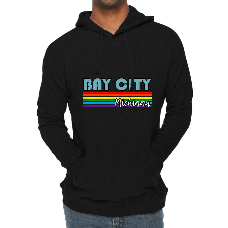 Bay City Michigan Pride Shirt Bay City Lgbt Gift Lgbtq Supporter Tee P Lightweight Hoodie by fencingderby989 | Artistshot