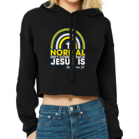 Normal Isn't Coming Back But Jesus Is Revelation 14 Rainbow Cropped Hoodie | Artistshot