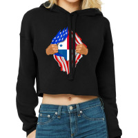 Hot Trend Panamanian Blood Inside Me Panama Flag Gift Cropped Hoodie | Artistshot