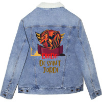 Sant Jordi Notebooks And S Unisex Sherpa-lined Denim Jacket | Artistshot