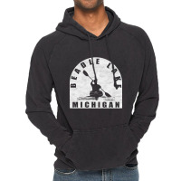 Beadle Lake Kayaking Michigan Vintage Hoodie | Artistshot