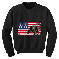 American Flag Farm Tractor Vintage Tee For Youth Sweatshirt | Artistshot