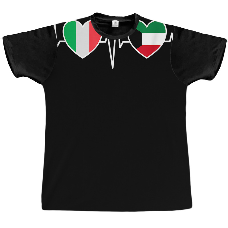 Italy And Kuwait Kuwaiti Flag Flags T Shirt Graphic T-shirt by calvinittgos | Artistshot