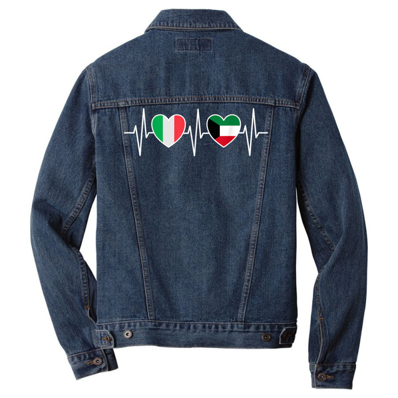 Italy And Kuwait Kuwaiti Flag Flags T Shirt Men Denim Jacket by calvinittgos | Artistshot