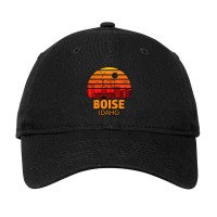 Boise Idaho Retro Sunset Adjustable Cap | Artistshot