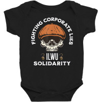 Ilwu Skull Longshoreman Cap Fighting Corporate Lies T Shirt Baby Bodysuit | Artistshot