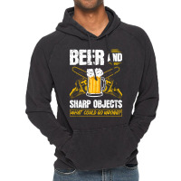 Beer Sharp Objects What Could Go Wrong Chainsaw Lumberjack Vintage Hoodie | Artistshot