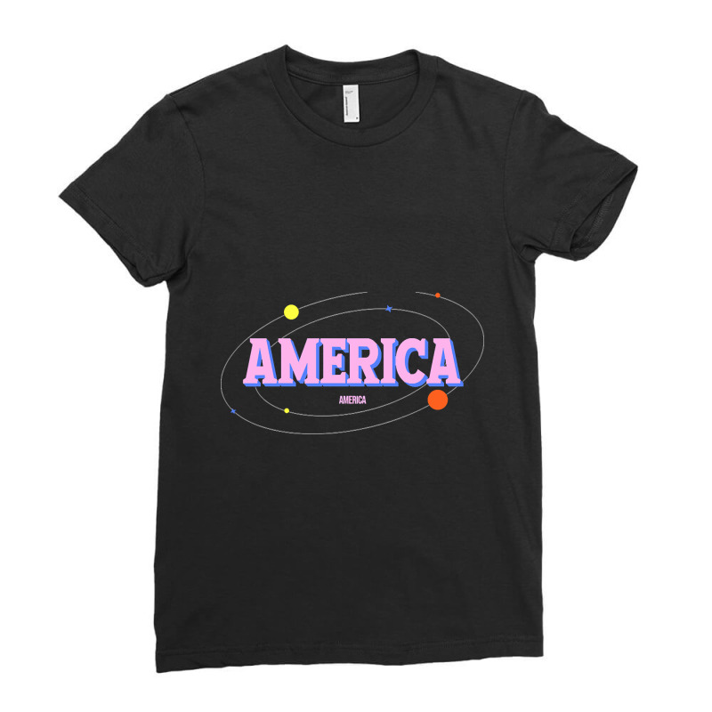 America Soft Rock Ladies Fitted T-Shirt by sausagefencing57 | Artistshot