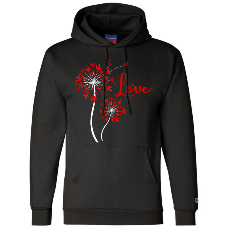 Hot Trend Love Dandelion Asl American Sign Language Valentine's Day Champion Hoodie by Karyn Love | Artistshot