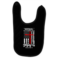 Normal Isn't Coming Back But Jesus Is Revelation 14 Usa Flag Baby Bibs | Artistshot