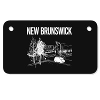 Trending Cityscape Sketch New Brunswick.png Motorcycle License Plate | Artistshot