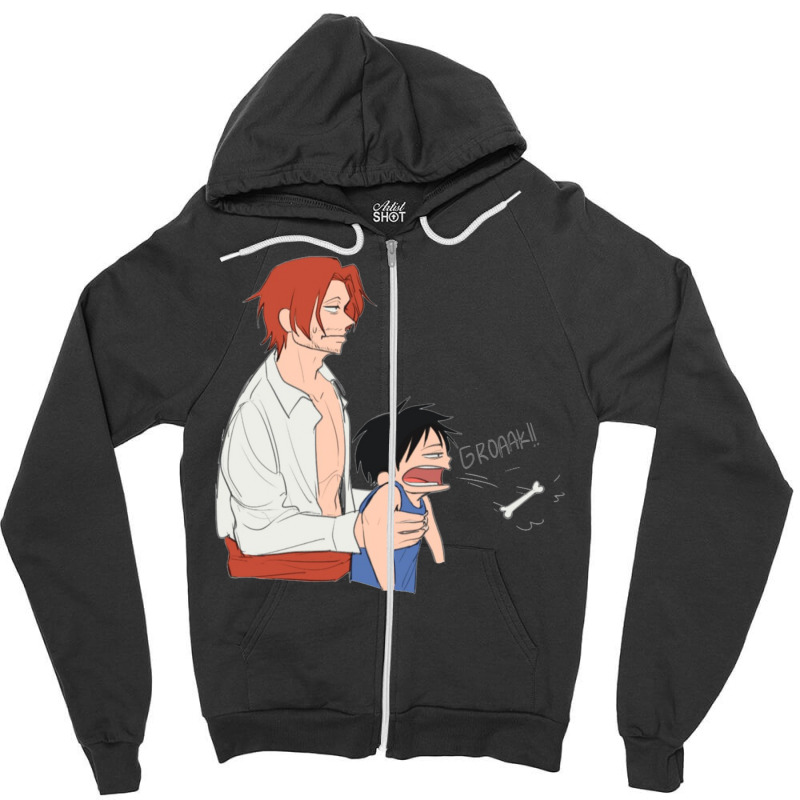 One Piece Red 8 Zipper Hoodie | Artistshot