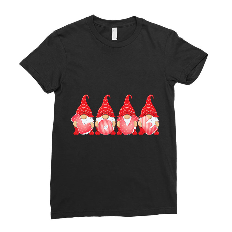 Hot Trend Love Gnomes Happy Valentine's Day Couple Matching Ladies Fitted T-Shirt by Karyn Love | Artistshot