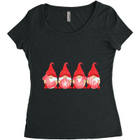 Hot Trend Love Gnomes Happy Valentine's Day Couple Matching Women's Triblend Scoop T-shirt | Artistshot