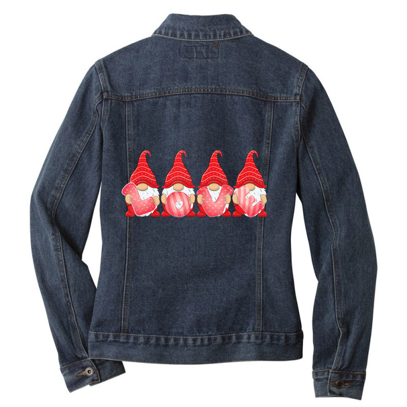 Hot Trend Love Gnomes Happy Valentine's Day Couple Matching Ladies Denim Jacket by Karyn Love | Artistshot