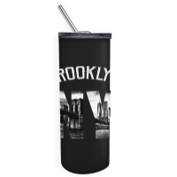 Brooklyn New York Skyline Hoodie Brooklyn Sweatshirt Skinny Tumbler | Artistshot