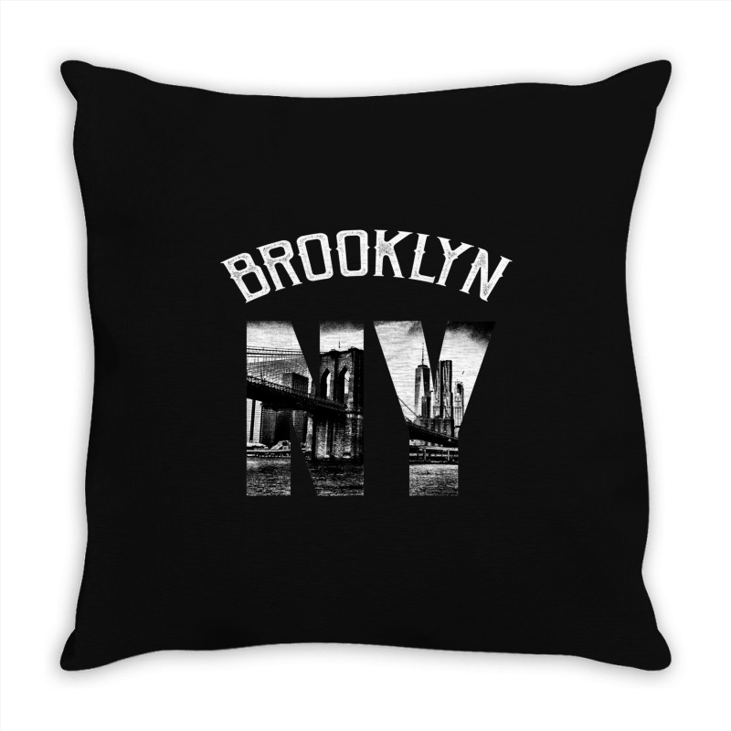 Brooklyn New York Skyline Hoodie Brooklyn Sweatshirt Throw Pillow | Artistshot