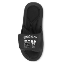 Brooklyn New York Skyline Hoodie Brooklyn Sweatshirt Slide Sandal | Artistshot