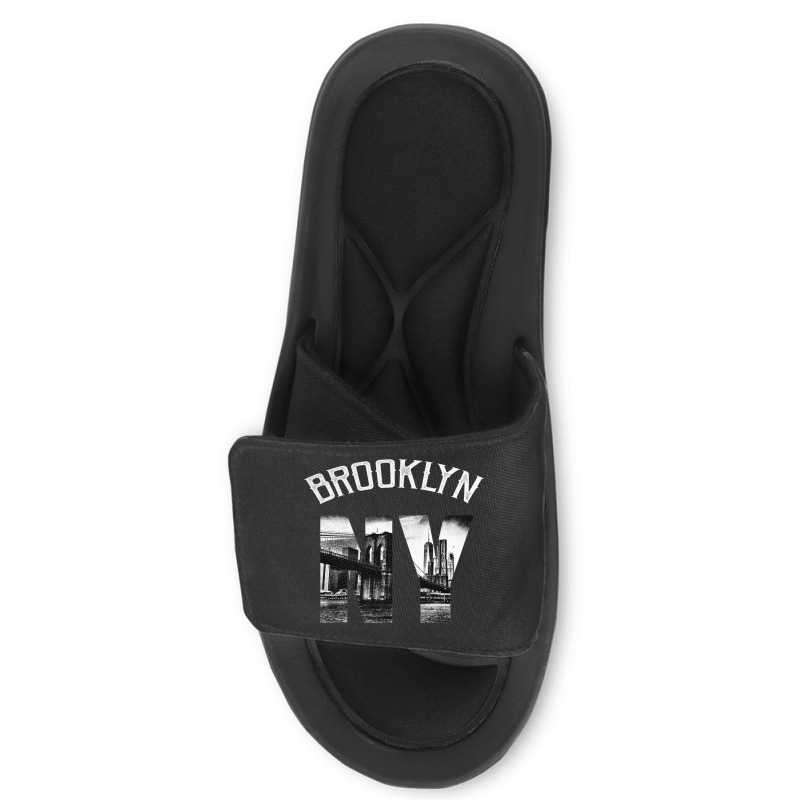 Brooklyn New York Skyline Hoodie Brooklyn Sweatshirt Slide Sandal | Artistshot