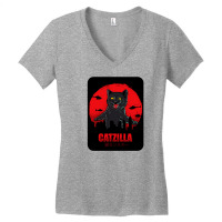 Catzilla Funny Isolated Ra Women's V-neck T-shirt | Artistshot