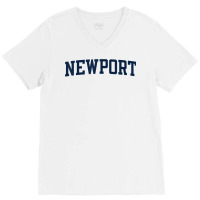 Newport Rhode Island Collegiate Style Varsity Block Letter T Shirt V-neck Tee | Artistshot