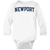 Newport Rhode Island Collegiate Style Varsity Block Letter T Shirt Long Sleeve Baby Bodysuit | Artistshot