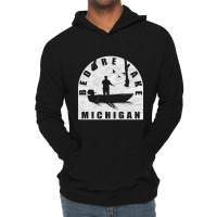 Bedore Lake Fishing Michigan Lightweight Hoodie | Artistshot