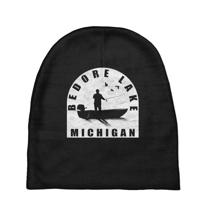 Bedore Lake Fishing Michigan Baby Beanies | Artistshot