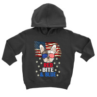 Hot Trend Red Bite & Blue Dog 4th Of July French Bulldog Toddler Hoodie | Artistshot