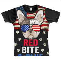 Hot Trend Red Bite & Blue Dog 4th Of July French Bulldog Graphic Youth T-shirt | Artistshot