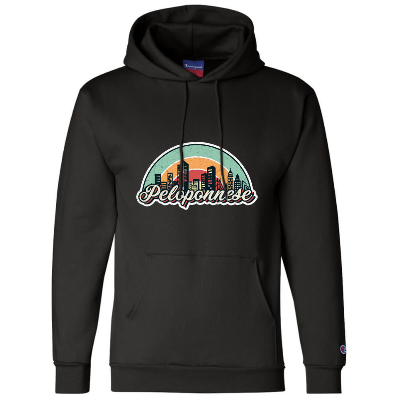 Peloponnese City Retro Champion Hoodie by saddestrent378 | Artistshot