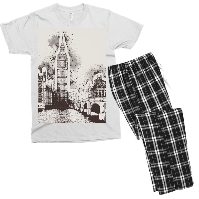 London Painting Art Men's T-shirt Pajama Set | Artistshot