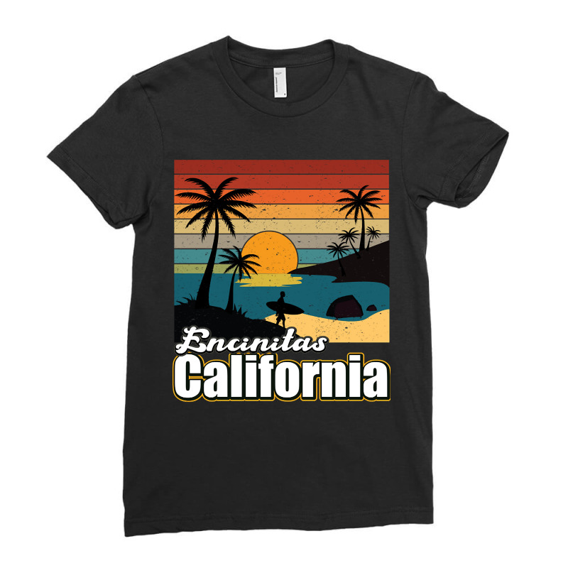 Limited Edition Surf Encinitas California Surfing Beach Gift Ladies Fitted T-Shirt by Jankonen637 | Artistshot