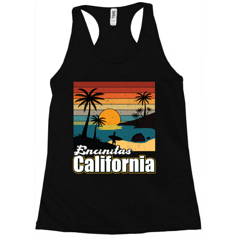 Limited Edition Surf Encinitas California Surfing Beach Gift Racerback Tank by Jankonen637 | Artistshot